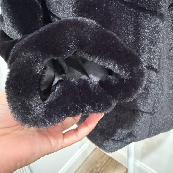 Cavalini Size LP Women Petite Faux Fur Jacket - Picture 9 of 15